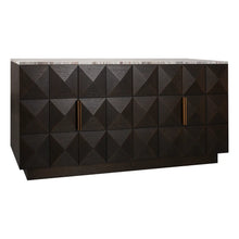 Load image into Gallery viewer, Benedict Smoked Oak Buffet - River Brown Marble