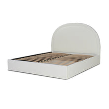 Load image into Gallery viewer, Queen Sized Bed Frame Zaria - Antique White Boucle with Storage