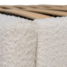 Load image into Gallery viewer, Queen Sized Bed Frame Zaria - Antique White Boucle with Storage