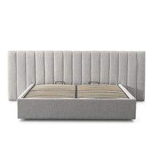 Load image into Gallery viewer, FLORENCE - Wide Base King Sized Bed Frame - Clay Grey with Storage
