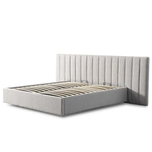 Load image into Gallery viewer, FLORENCE - Wide Base King Sized Bed Frame - Clay Grey with Storage