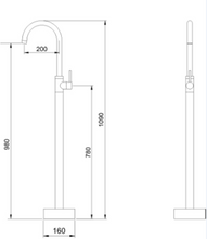 Load image into Gallery viewer, Mica Freestanding Bath Mixer – TRIM KIT ONLY