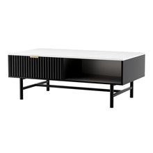 Load image into Gallery viewer, Artiss Coffee Table Drawer Storage Shelf Black