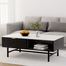 Load image into Gallery viewer, Artiss Coffee Table Drawer Storage Shelf Black