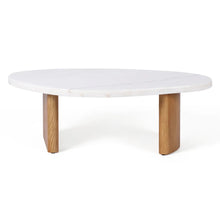 Load image into Gallery viewer, Solstice Ivory Cloud Marble Tables Set of 3 - Oak (PRE-ORDER)