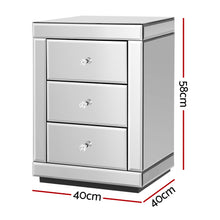 Load image into Gallery viewer, PRESIA- Set of 2 Mirrored Side Tables