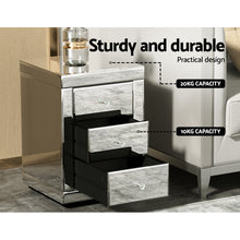 Load image into Gallery viewer, PRESIA- Set of 2 Mirrored Side Tables