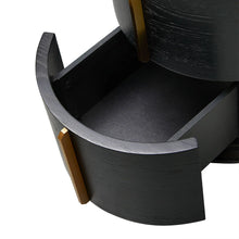Load image into Gallery viewer, SOLACE Round Bedside Table - Black