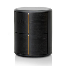 Load image into Gallery viewer, SOLACE Round Bedside Table - Black