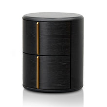 Load image into Gallery viewer, SOLACE Round Bedside Table - Black