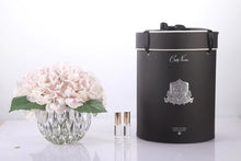 Load image into Gallery viewer, LUXURY RANGE HYDRANGEA'S - BLUSH - CRYSTAL VASE