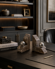 Load image into Gallery viewer, Marble Ballpoint Bookend - Grey

