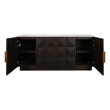 Load image into Gallery viewer, Benedict Smoked Oak Buffet - River Brown Marble
