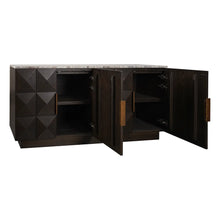 Load image into Gallery viewer, Benedict Smoked Oak Buffet - River Brown Marble
