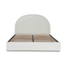 Load image into Gallery viewer, Queen Sized Bed Frame Zaria - Antique White Boucle with Storage
