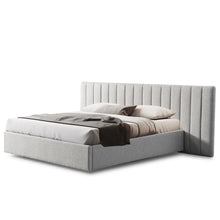 Load image into Gallery viewer, FLORENCE - Wide Base King Sized Bed Frame - Clay Grey with Storage
