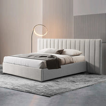 Load image into Gallery viewer, FLORENCE - Wide Base King Sized Bed Frame - Clay Grey with Storage
