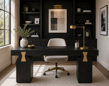 Load image into Gallery viewer, Elm Home Office Desk - Full Black
