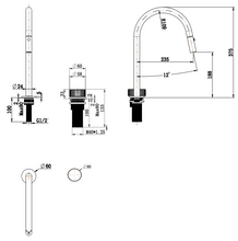 Load image into Gallery viewer, Mica Fluted Pull-Out Hob Mixer Set
