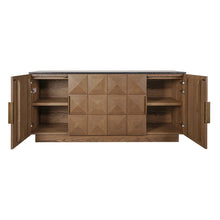 Load image into Gallery viewer, Benedict Walnut Buffet - Black Marble
