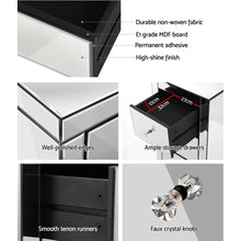 Load image into Gallery viewer, PRESIA- Set of 2 Mirrored Side Tables
