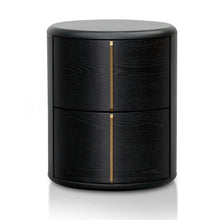 Load image into Gallery viewer, SOLACE Round Bedside Table - Black
