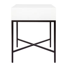 Load image into Gallery viewer, Nessa White Bedside Table - Black
