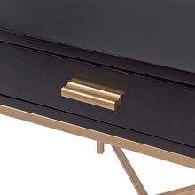 Load image into Gallery viewer, Nessa Black Bedside Table - Gold
