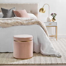 Load image into Gallery viewer, Nessa White Bedside Table - Gold
